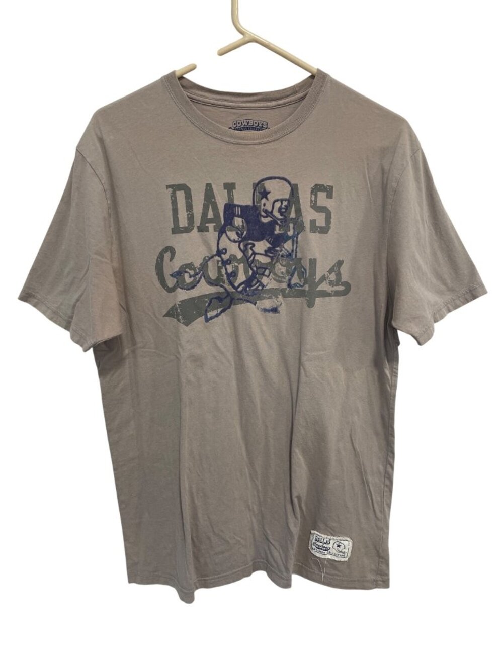 Dallas Cowboys Graphic Tee Medium Legends Collection Crewneck Short Sleeve Beige